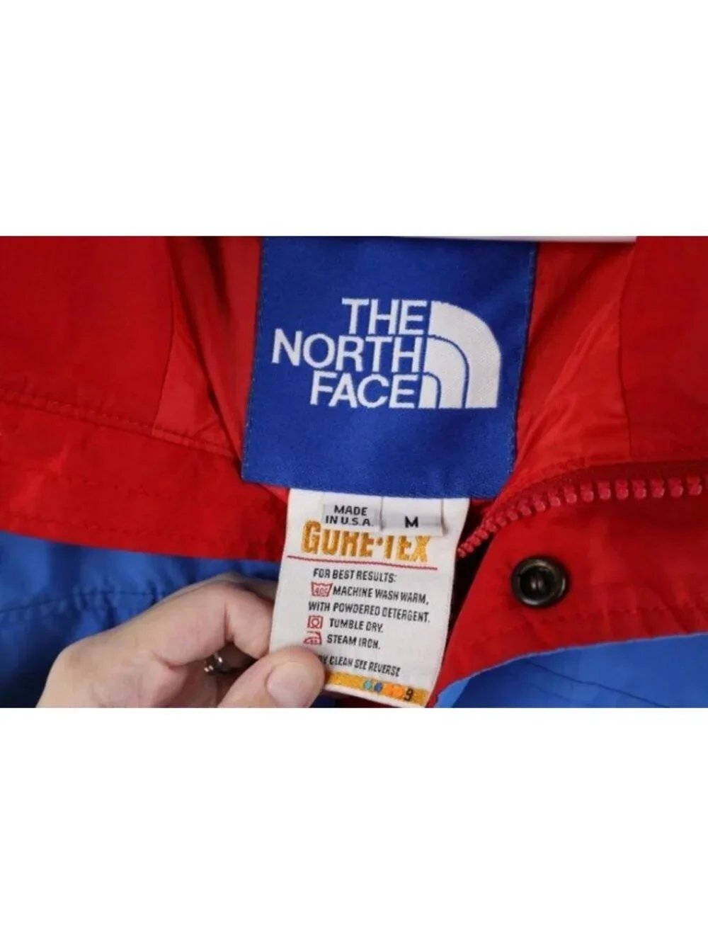 Vtg 80s The North Face Blue Label Mens Medium Waterproof Goretex Barn Jacket USA